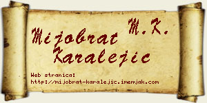 Mijobrat Karalejić vizit kartica